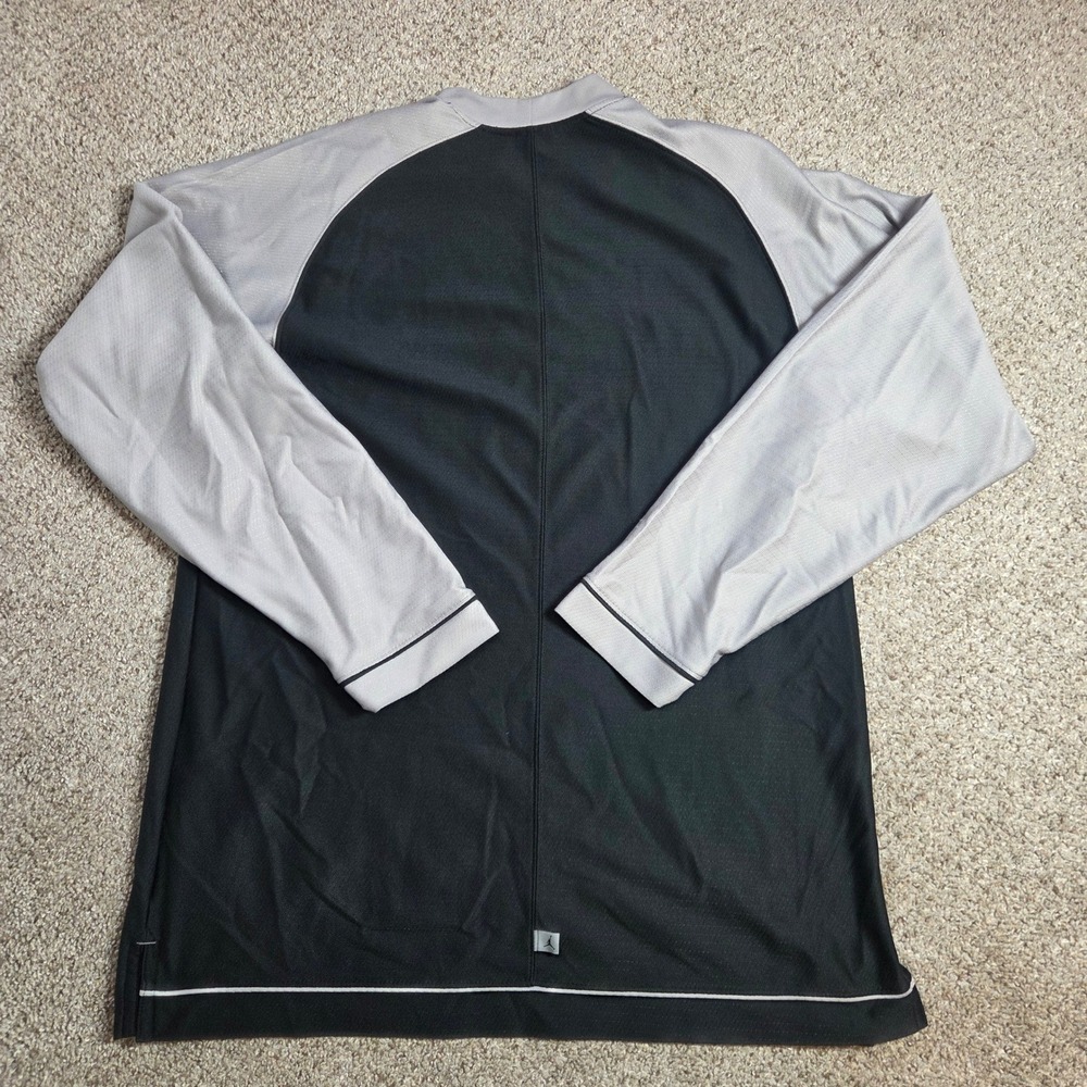 Jordan Mens Long Sleeve Mesh Shooting Shirt Black Grey Jumpman Large RN56323 - Picture 7 of 7